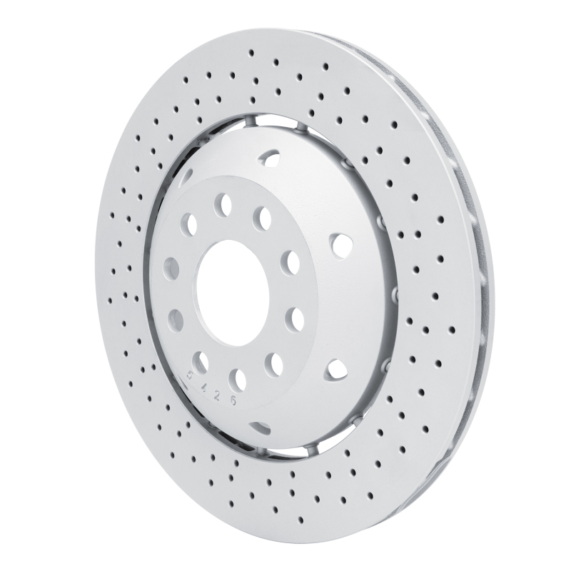 Audi RS6 Brake Rotor (1) - Left Rear - R1 Concepts - Drilled Carbon Alloy GeoMET - `03-`04